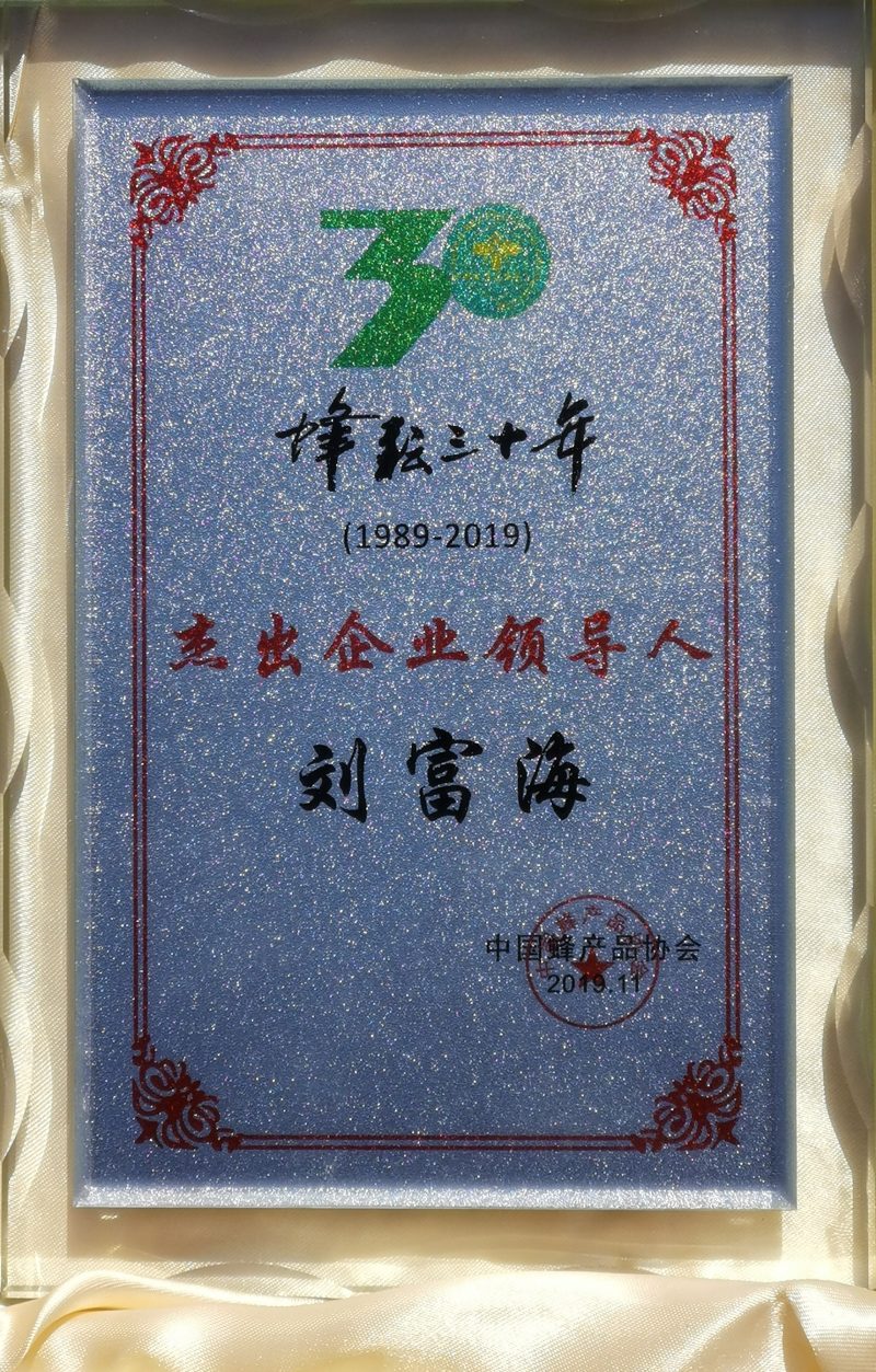 榮獲“杰出企業領導人”稱號